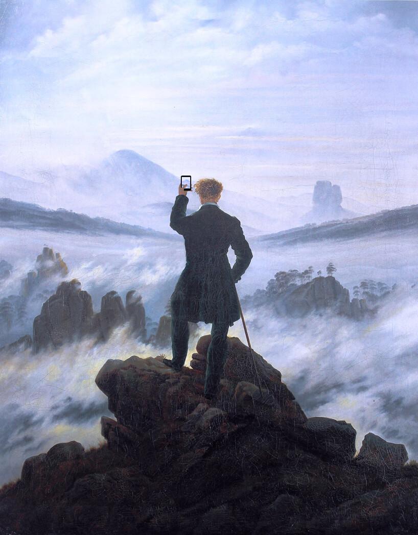 Il Viandante sul mare di Nebbia di Friedrich